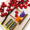 Quilled Red Hearts in Tree Anniversary Card image