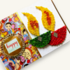 Handmade Quilled Diyas Diwali Greeting Card
