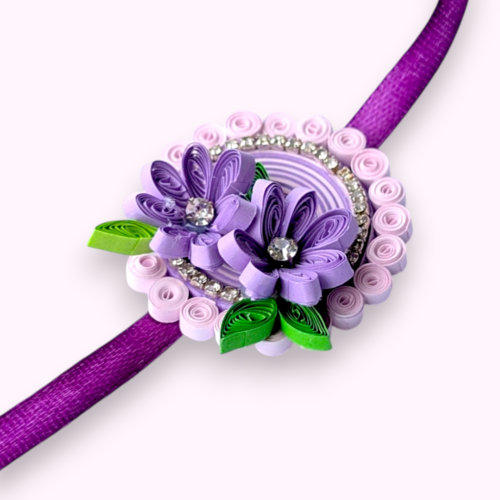 Quilled purple rakhi