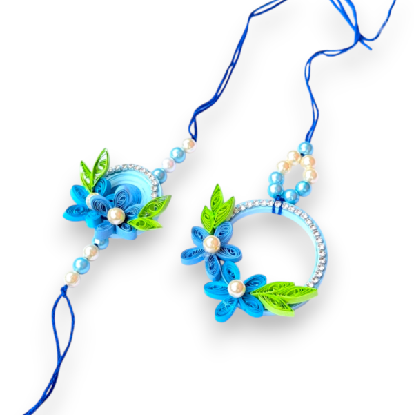 quilled-rakhi-Photoroom-9 Quilled Rakhi set - Blue