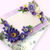 Purple Quilled Greeting card with Light and Box